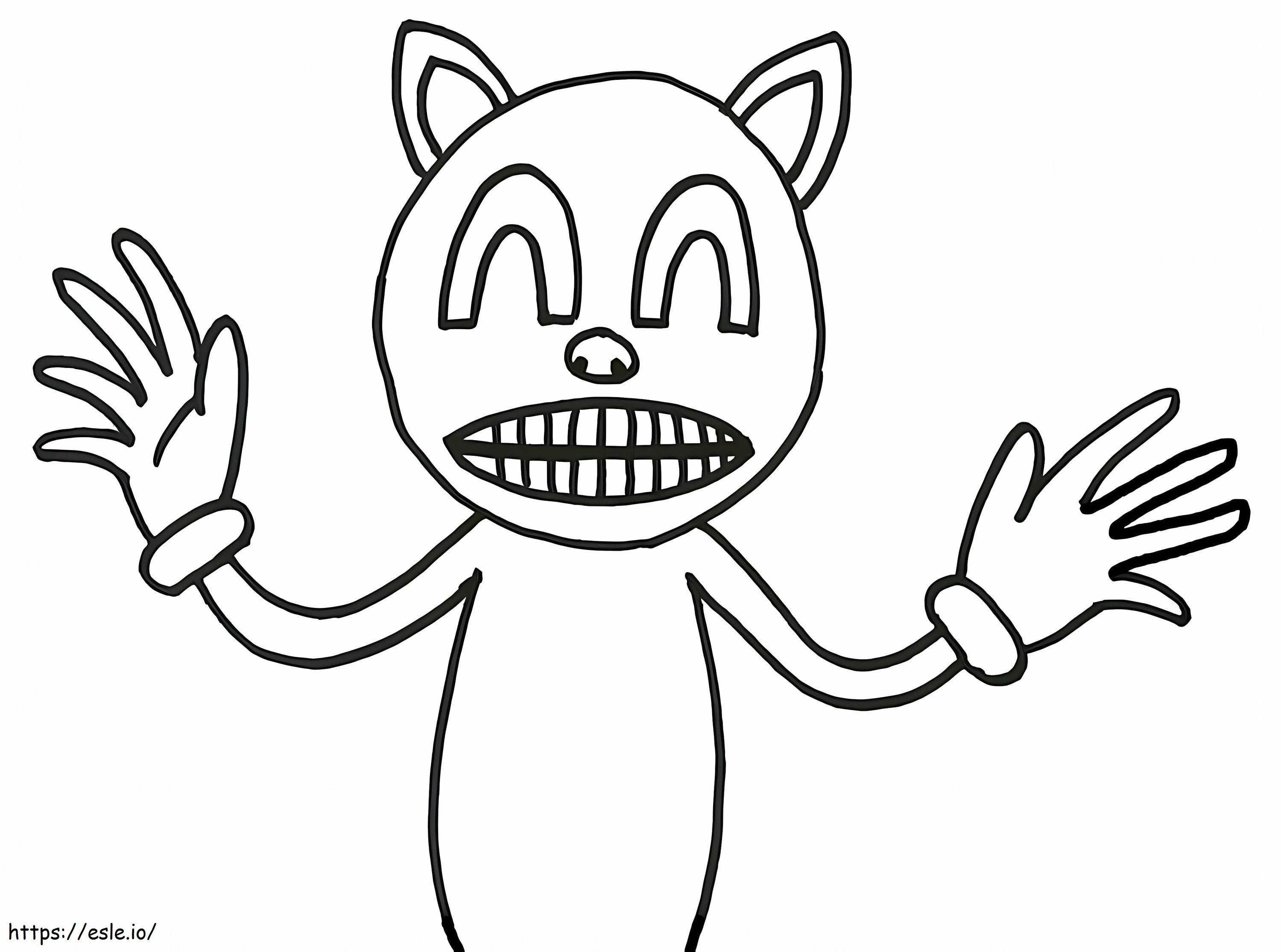 Easy Cartoon Cat coloring page