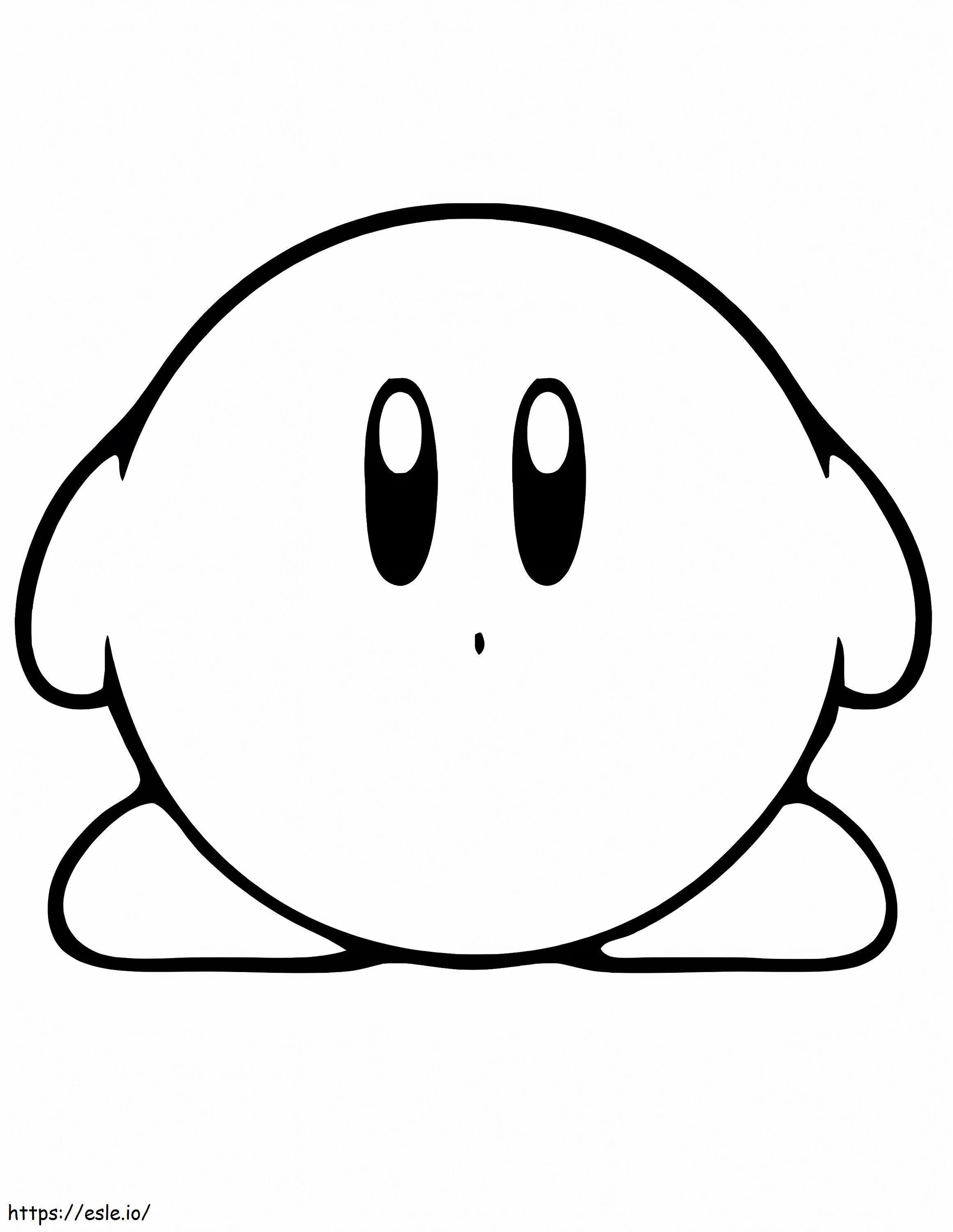 Kirby Mudah yang Dapat Dicetak Gambar Mewarnai