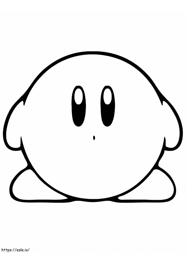 Printable Easy Kirby coloring page