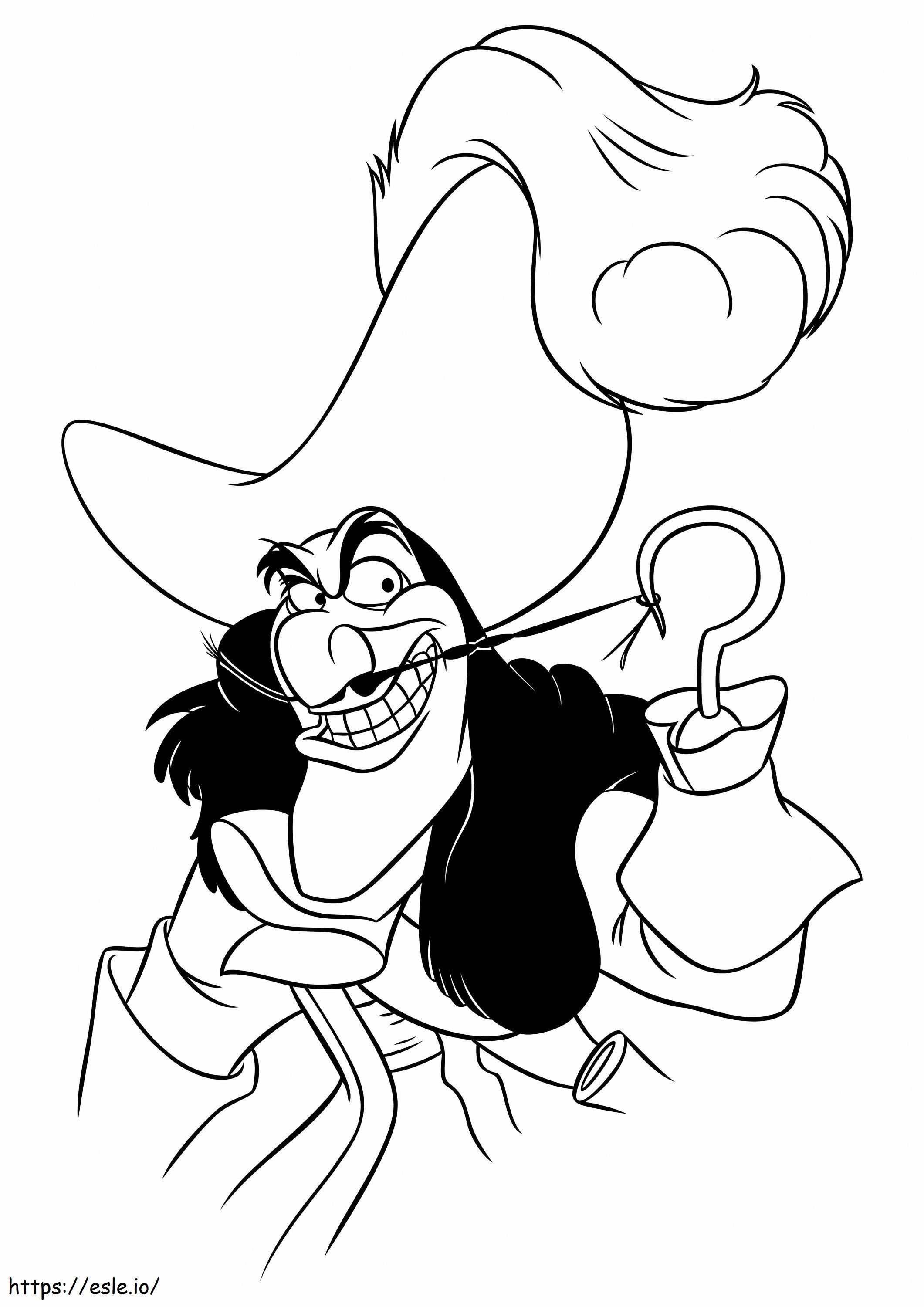 Captain Hook Funny Face 1 Scaled coloring page