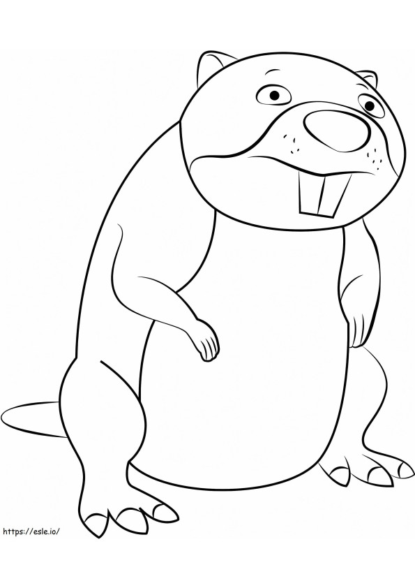 Chompy The Beaver coloring page