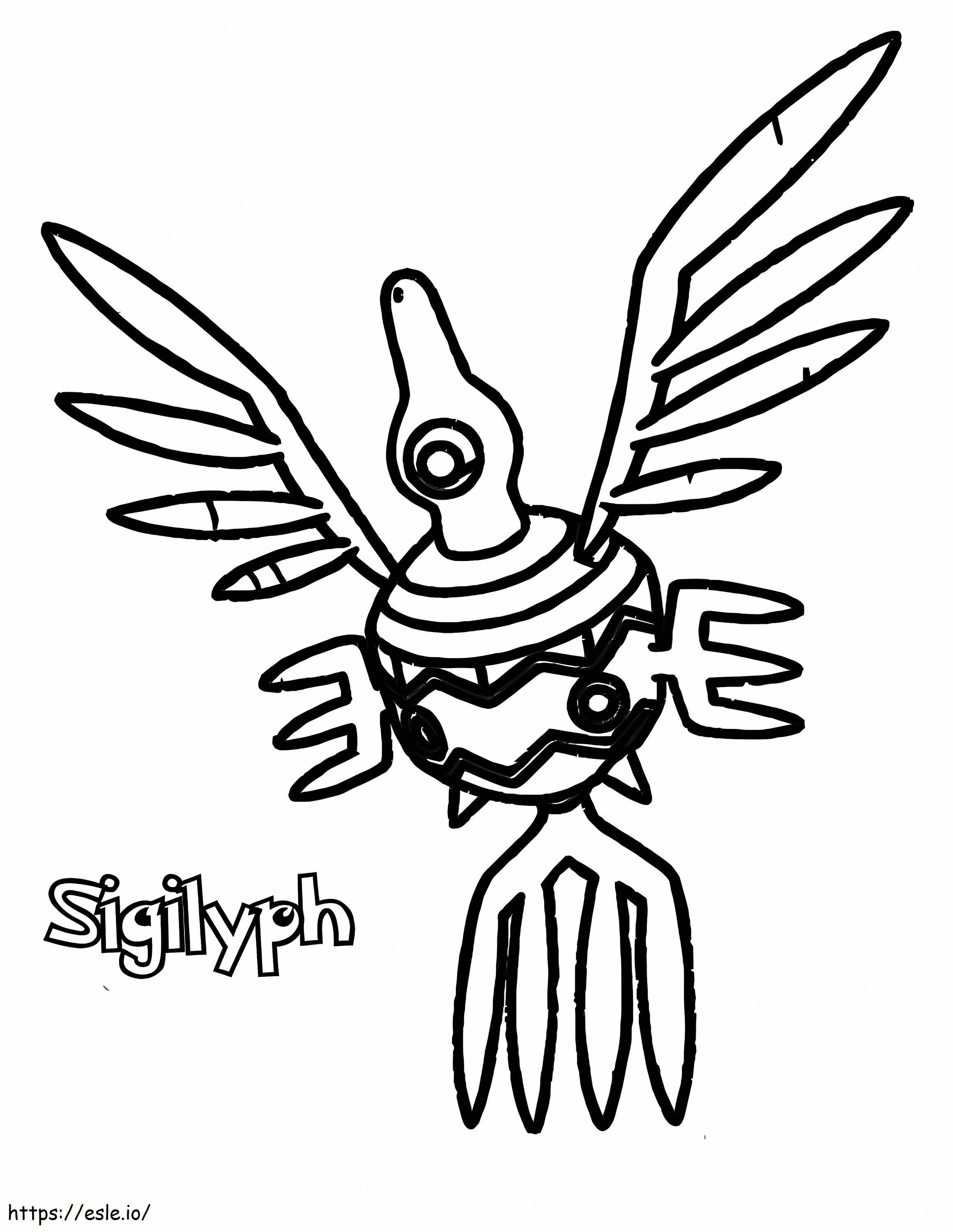Sigilyph Pokémon kifestő