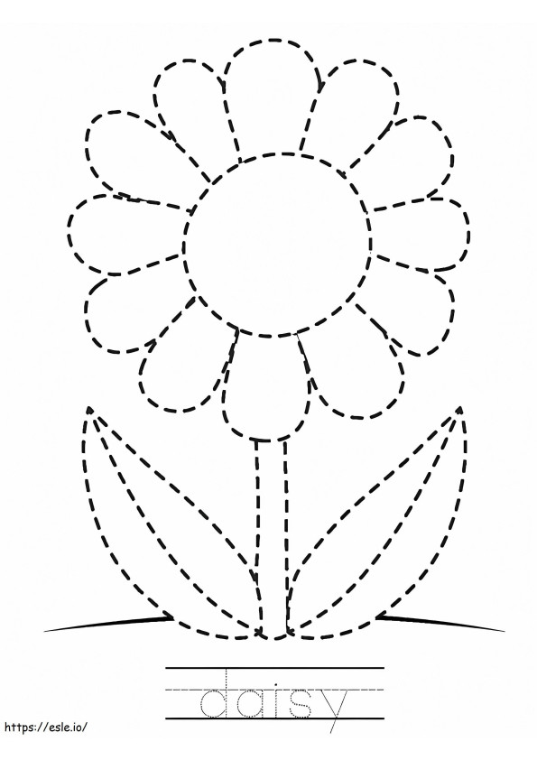 Daisy Tracing coloring page