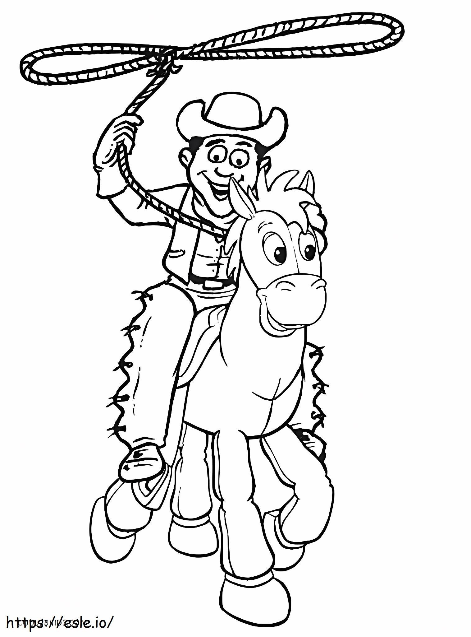 Awesome Cowboy coloring page