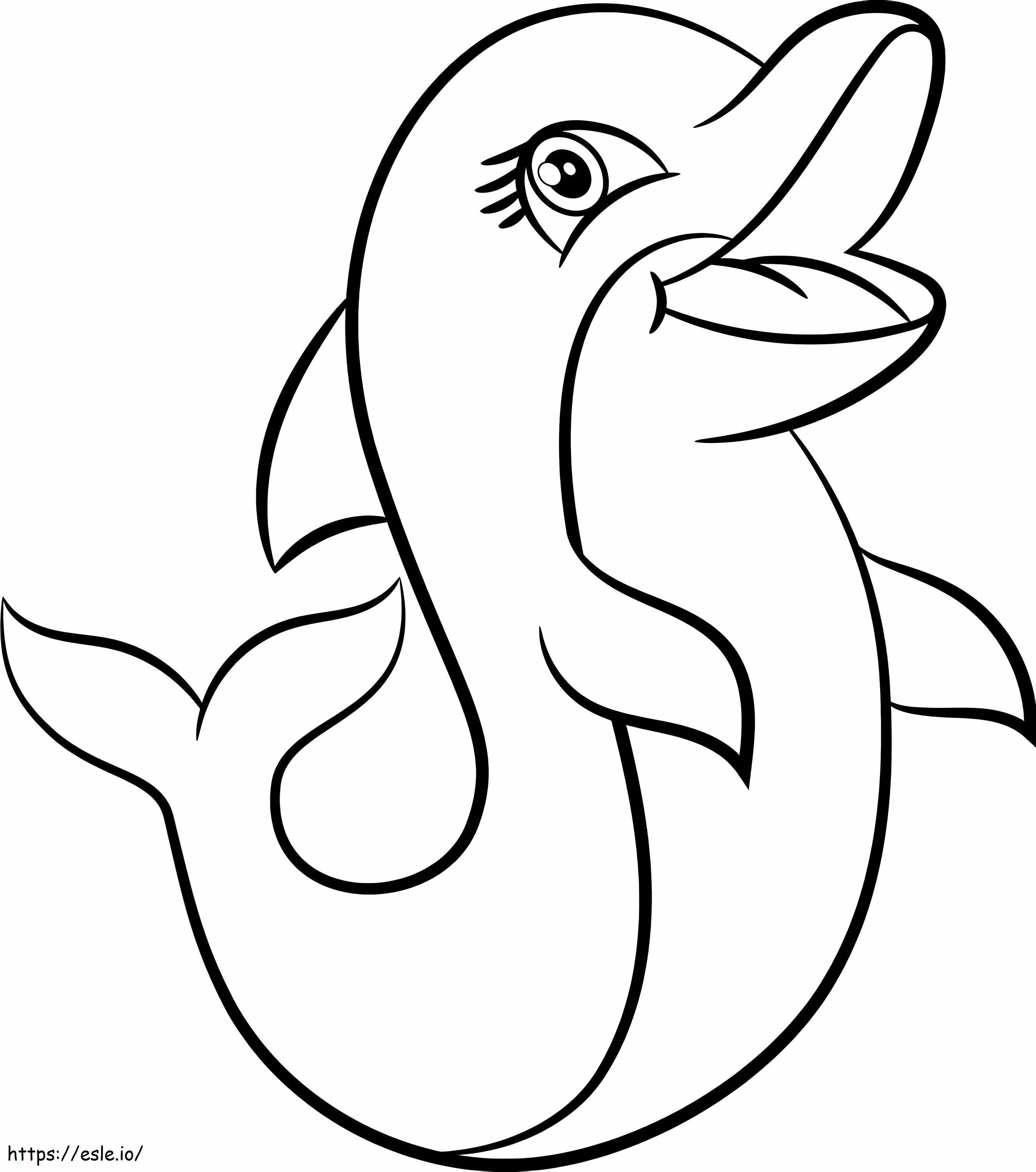 Drăguț Delfin de colorat