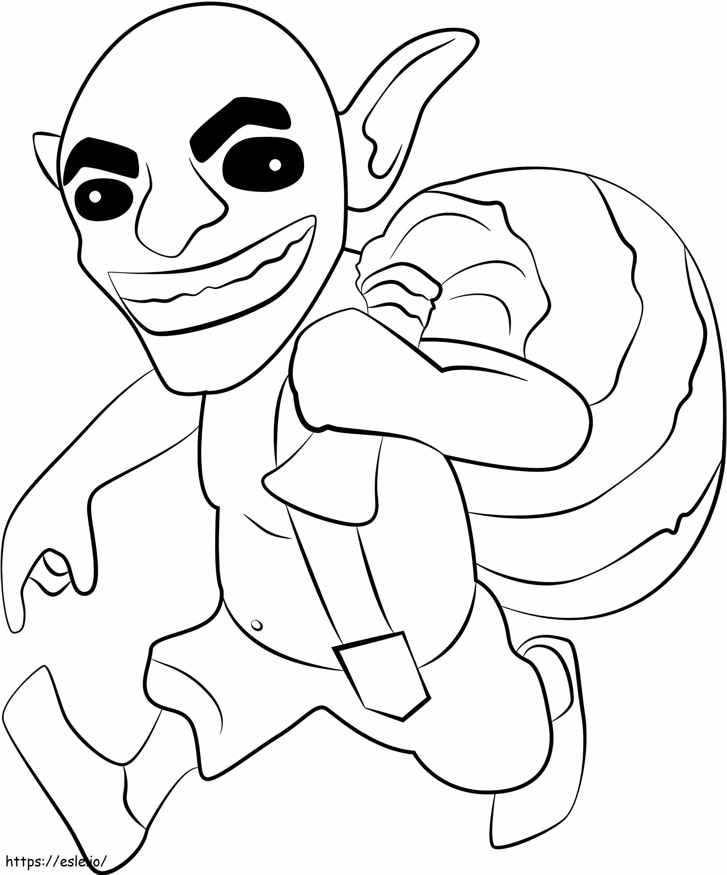 Goblin Walking A4 coloring page