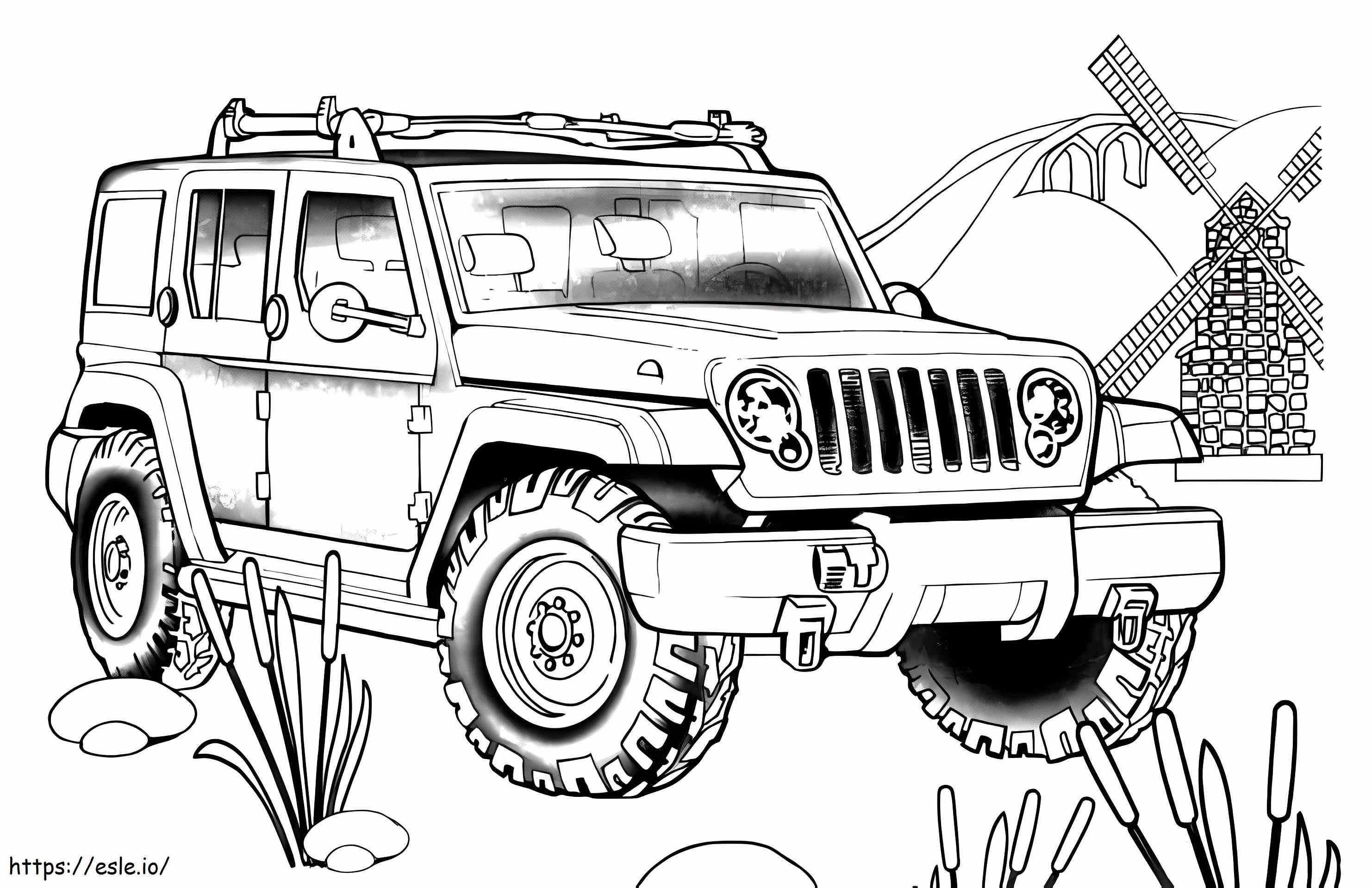 Jeep Rescue coloring page