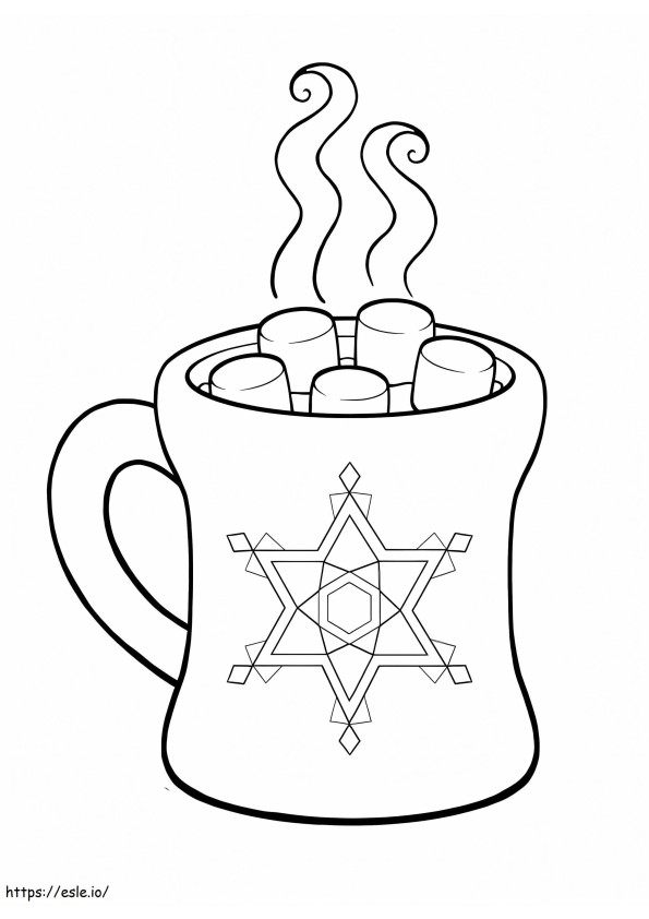 Hot Chocolate For Christmas coloring page