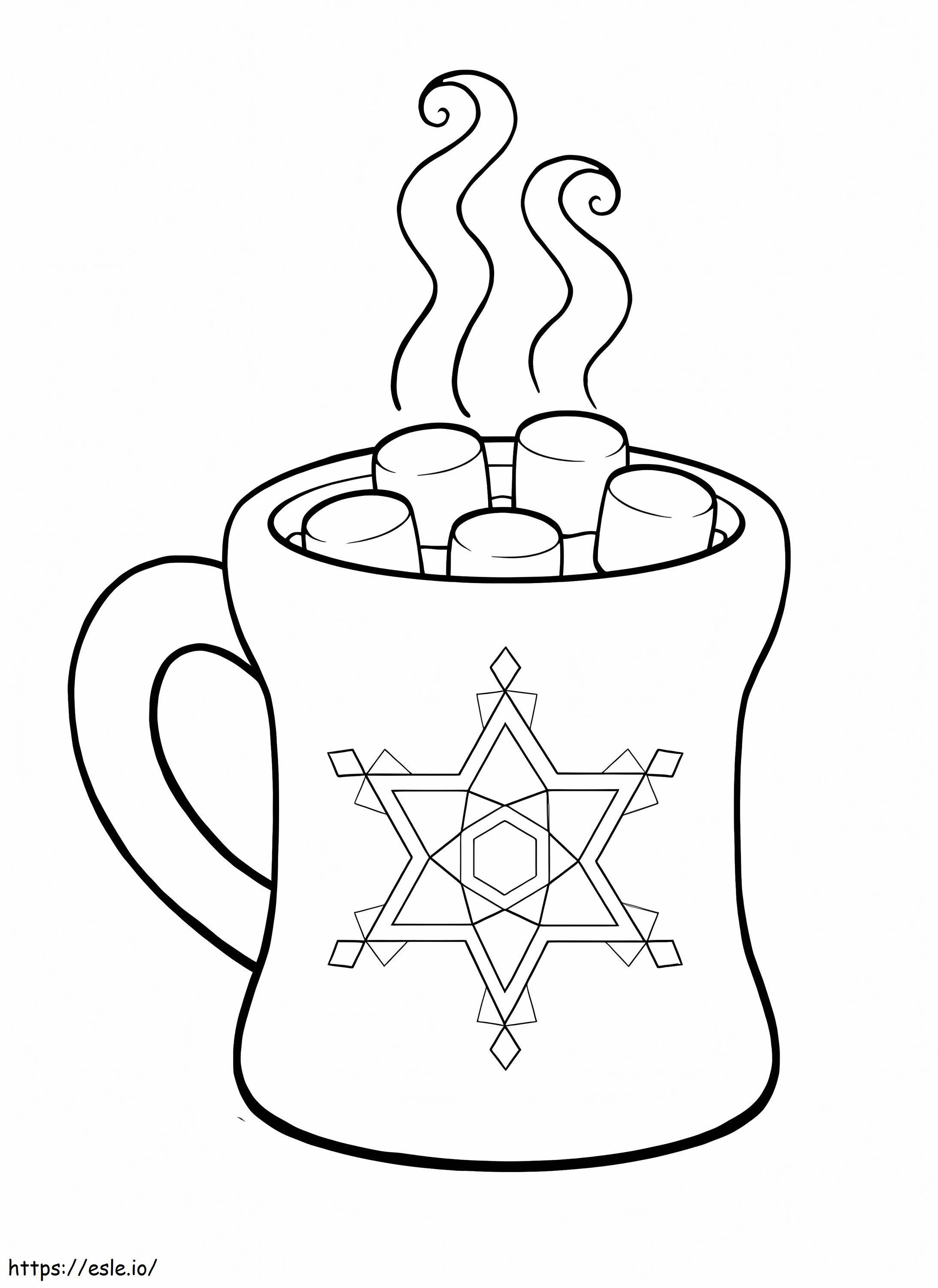 hot chocolate mug coloring page
