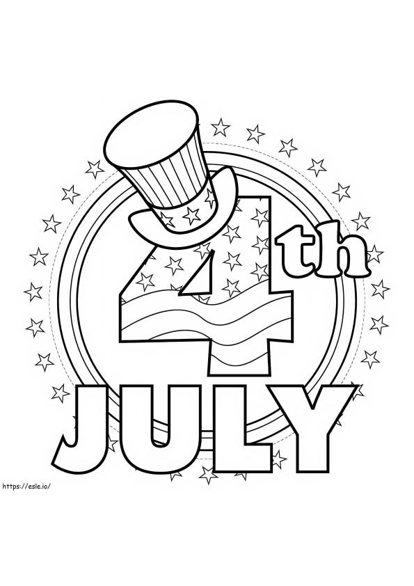 Th Of July American Flag coloring page