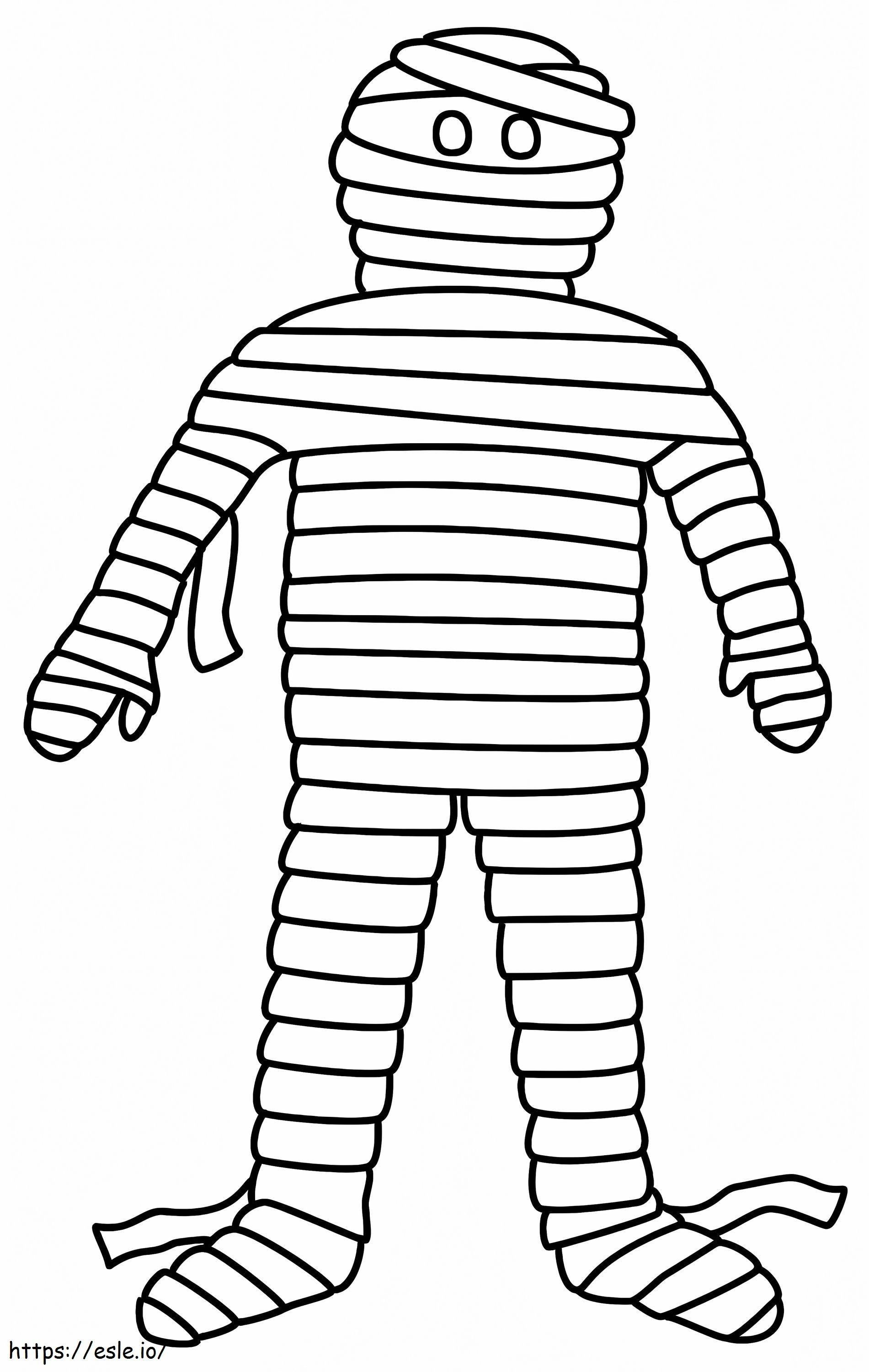 Simple Mummy Coloring Page coloring page
