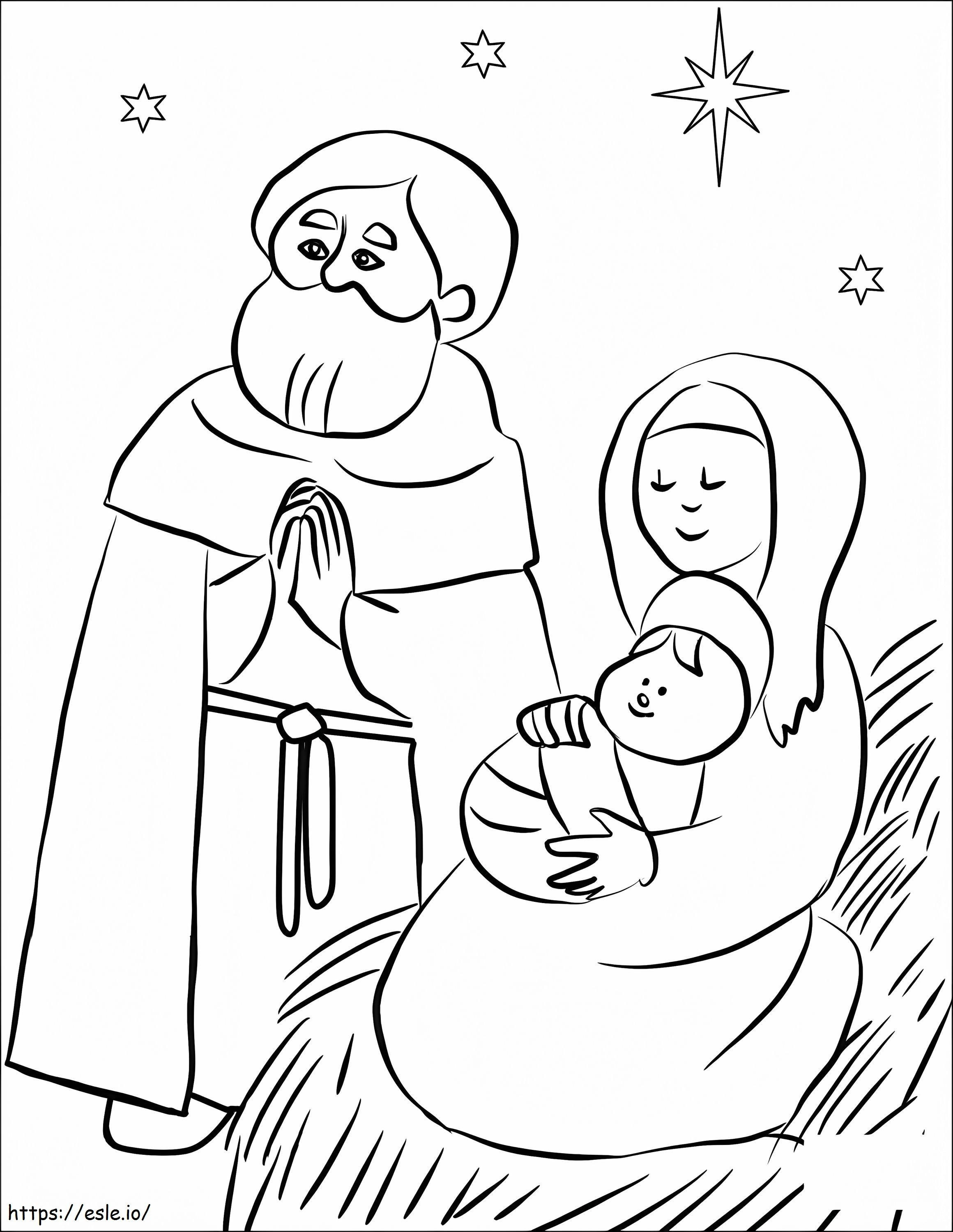 Coloriage Bébé Jésus 13 à imprimer dessin