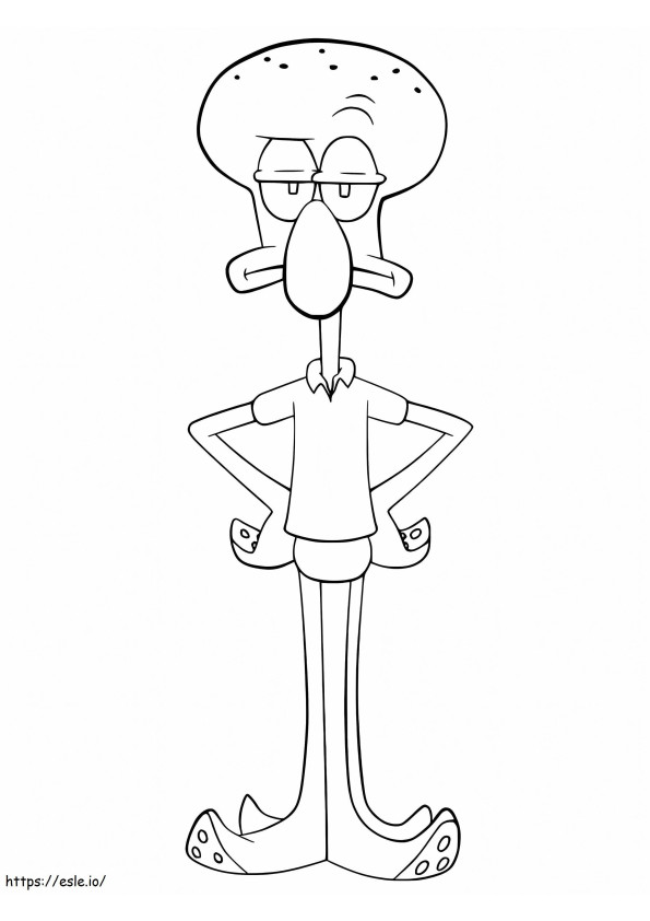 Squidward Funny coloring page