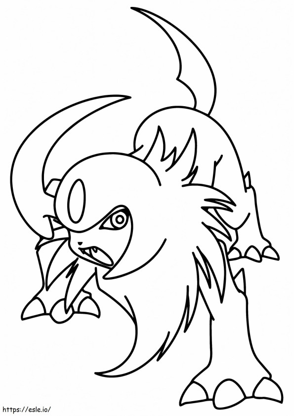 Absol A4 coloring page