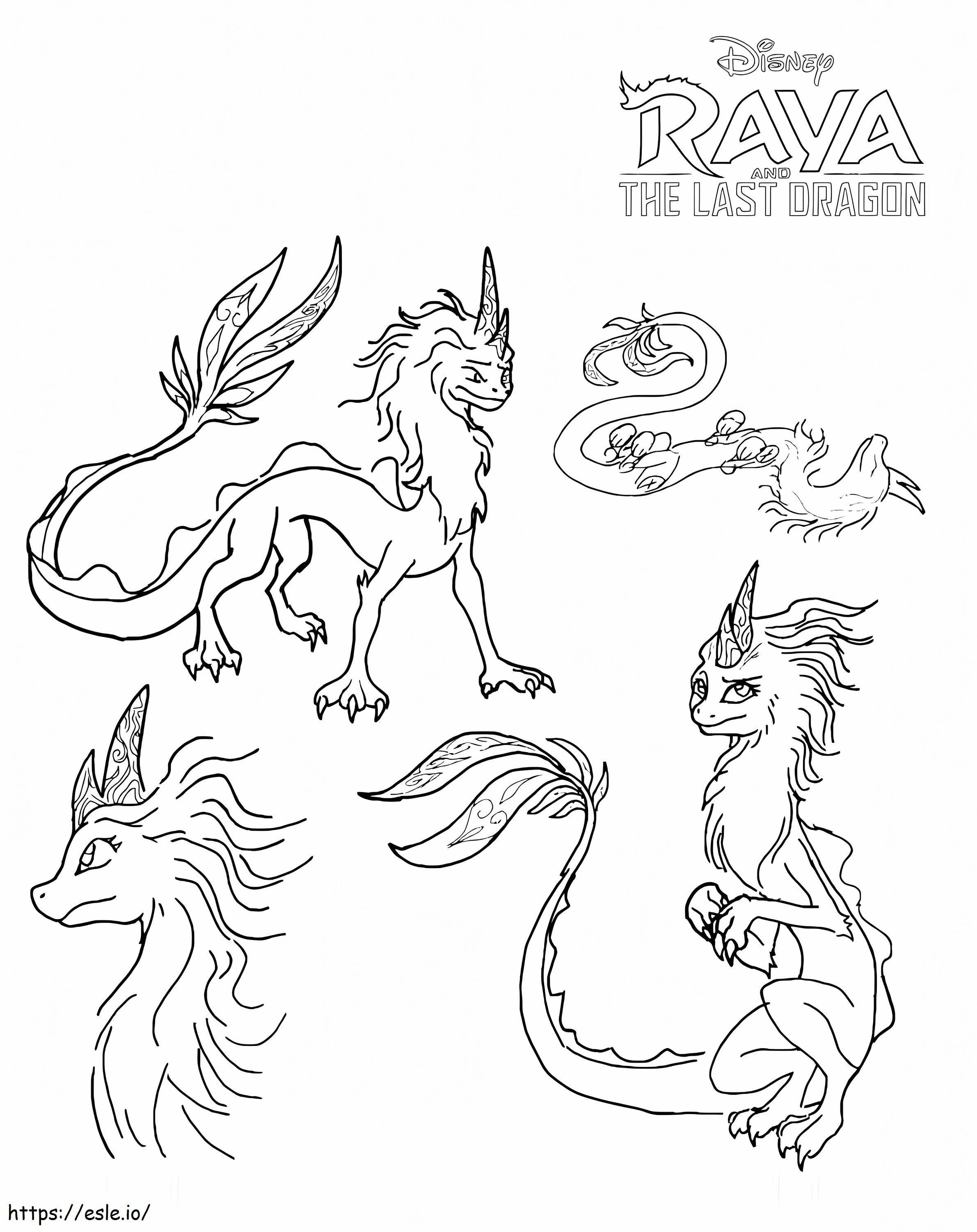Coloriage Dragon Sisu 3 à imprimer dessin