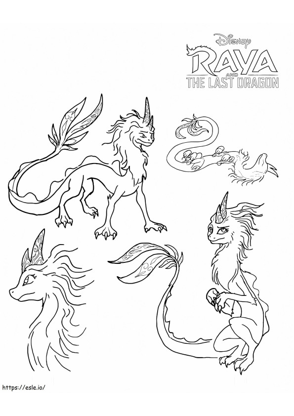 Dragon Sisu 3 coloring page