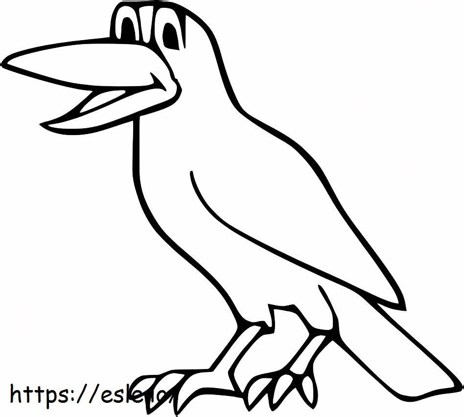 Dibujo de cuervo para colorear