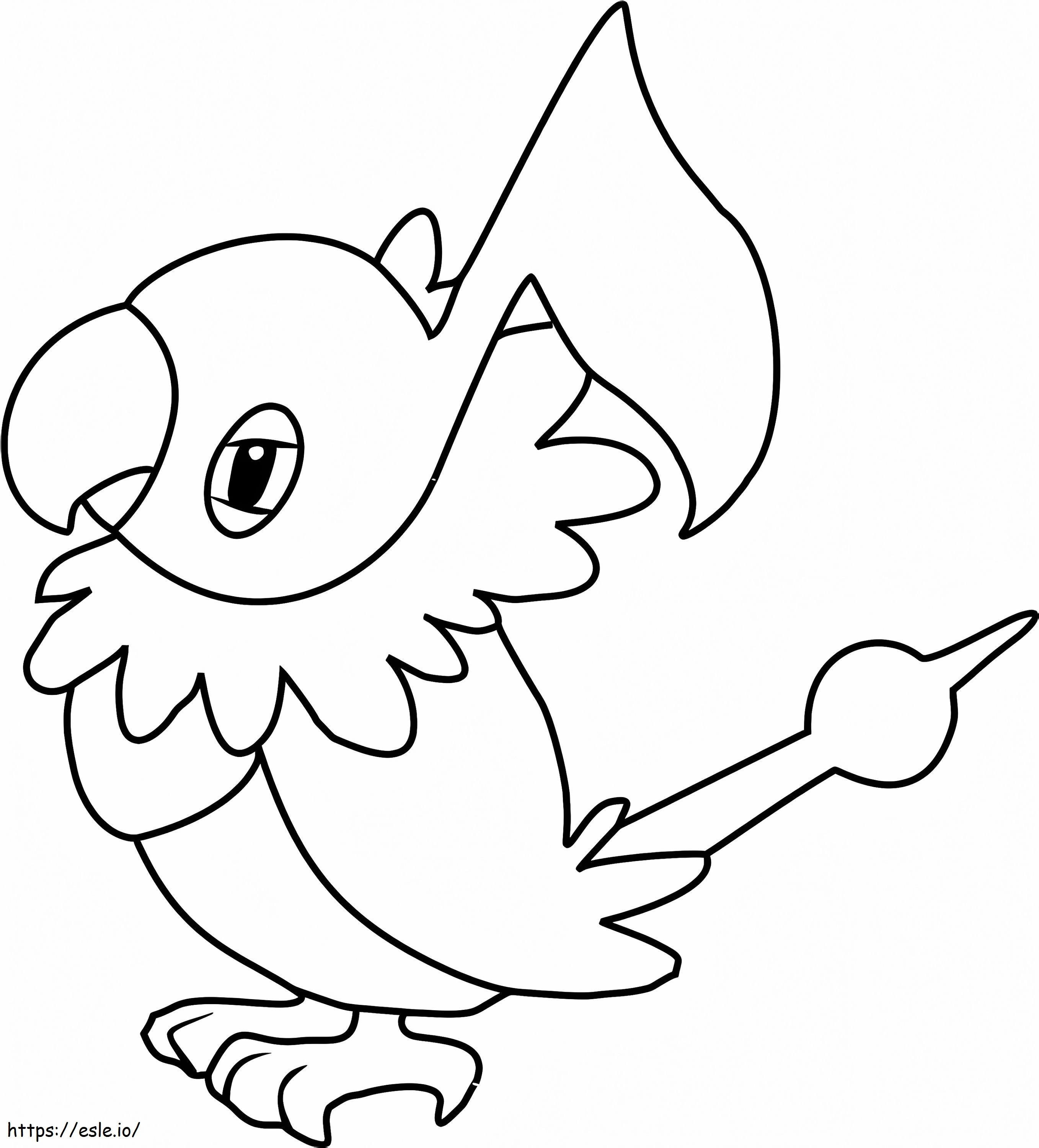 Coloriage Chatot Gen 4 Pokemon à imprimer dessin