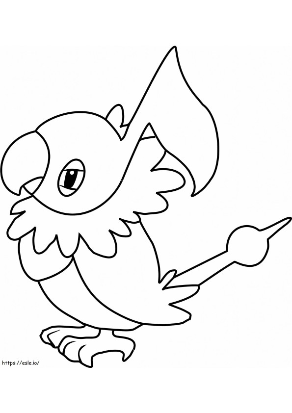 Chatot Gen 4 Pokemon coloring page