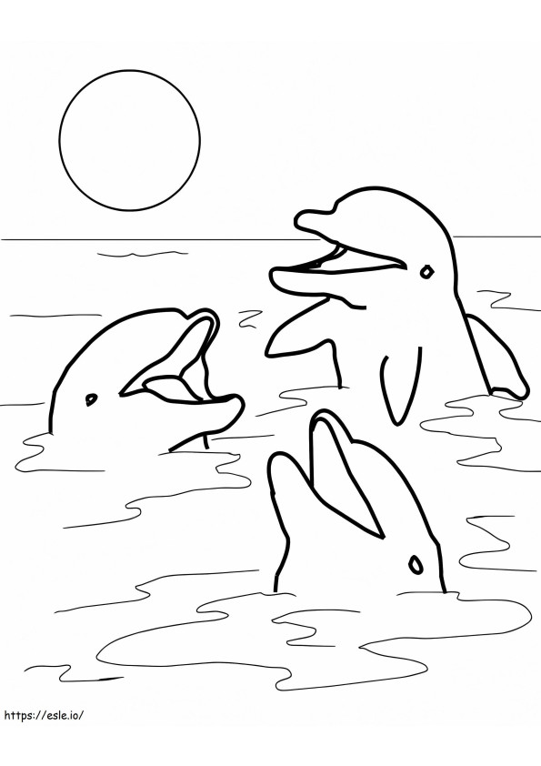 Leuke Dolfijnen kleurplaat