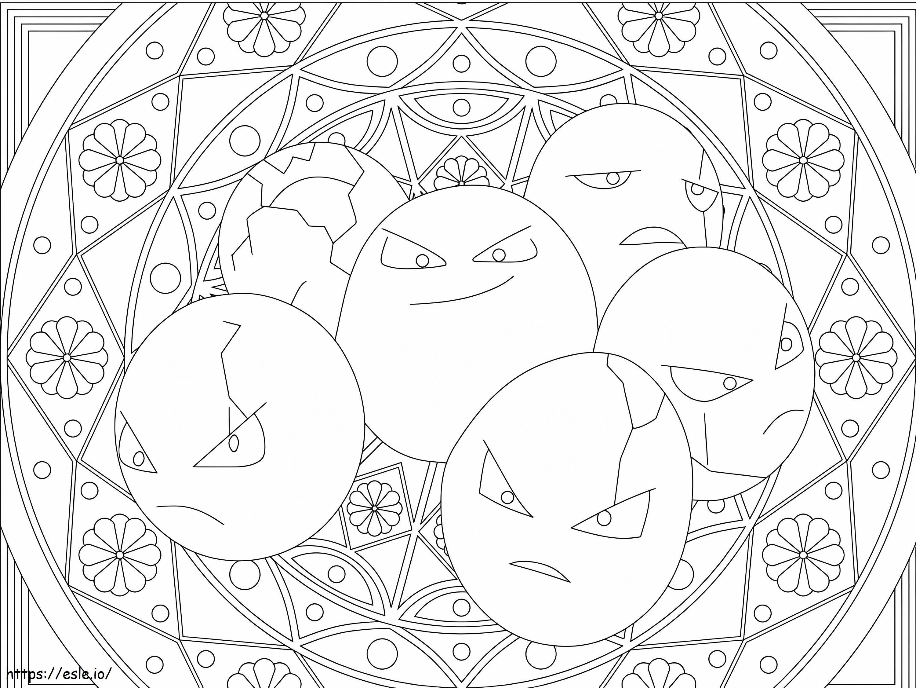 Exeggcute 5 coloring page