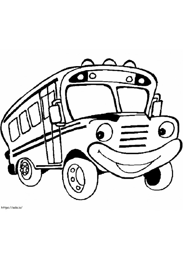 Coloriage Autobus amusant à imprimer dessin