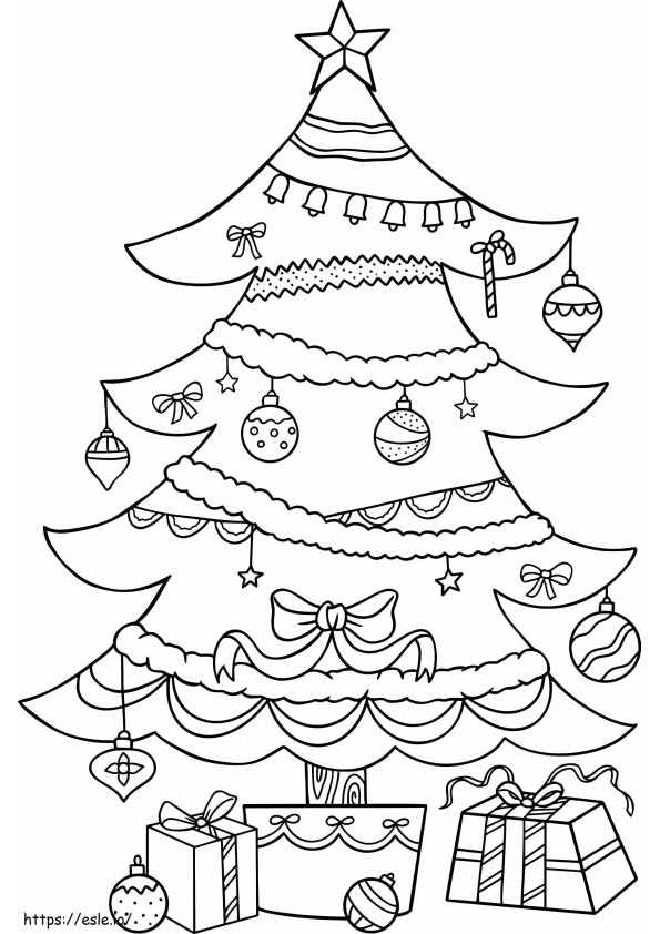 Incredible Christmas Tree coloring page