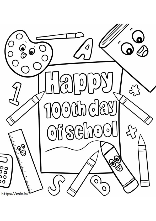 Th Day Of School Printable coloring page