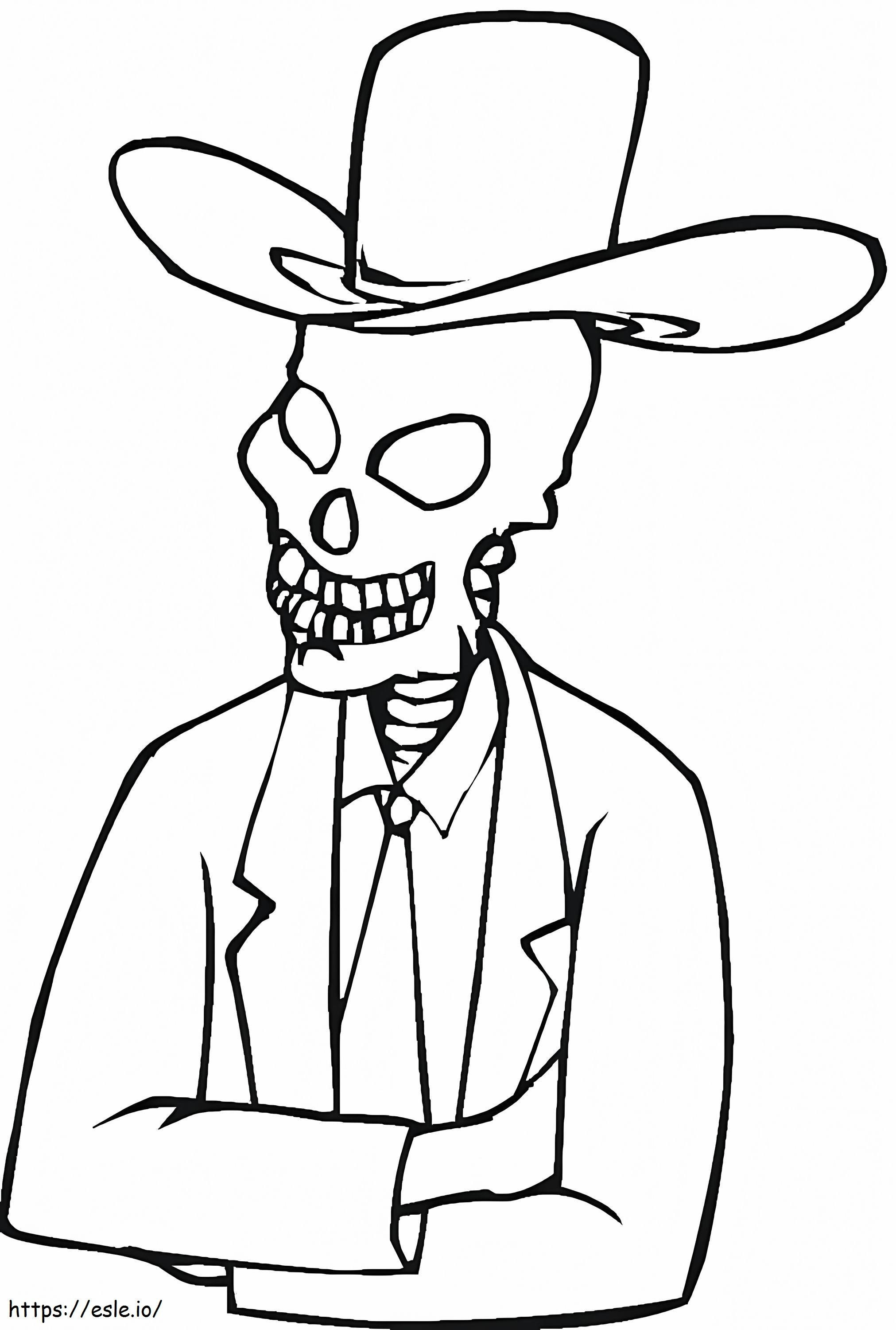 Ghost Skeleton coloring page