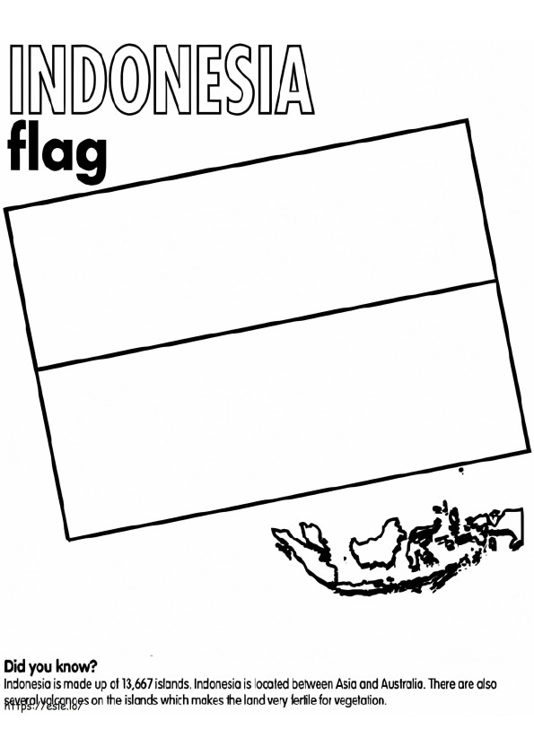 Indonesia Flag coloring page