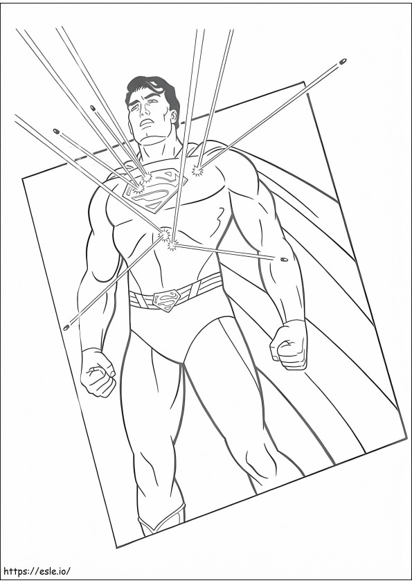 Bullet Resistant Superman coloring page