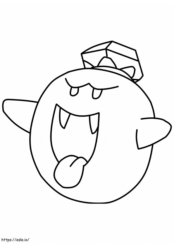 Rei Boo de Mario para colorir