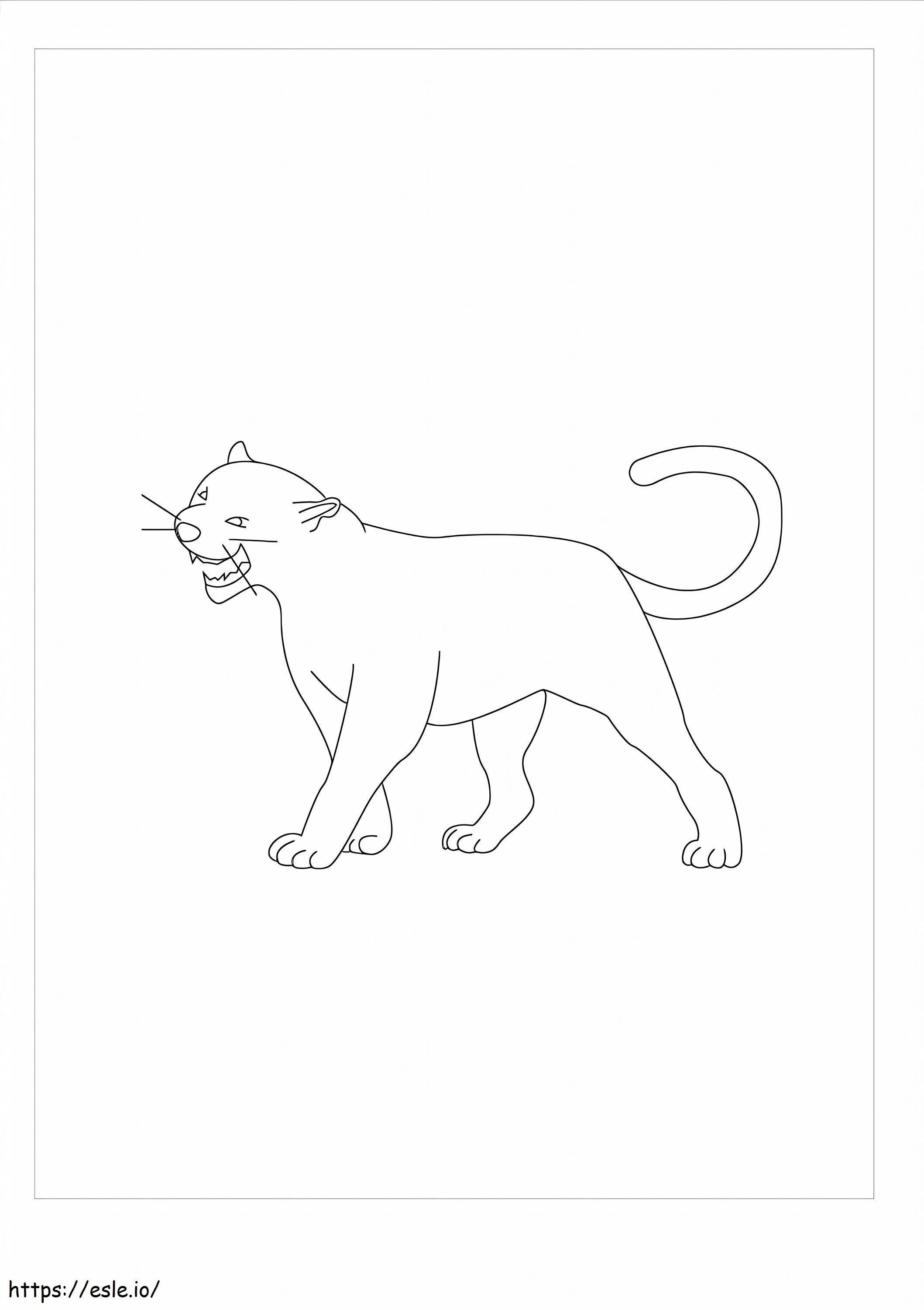Printable Cougar coloring page