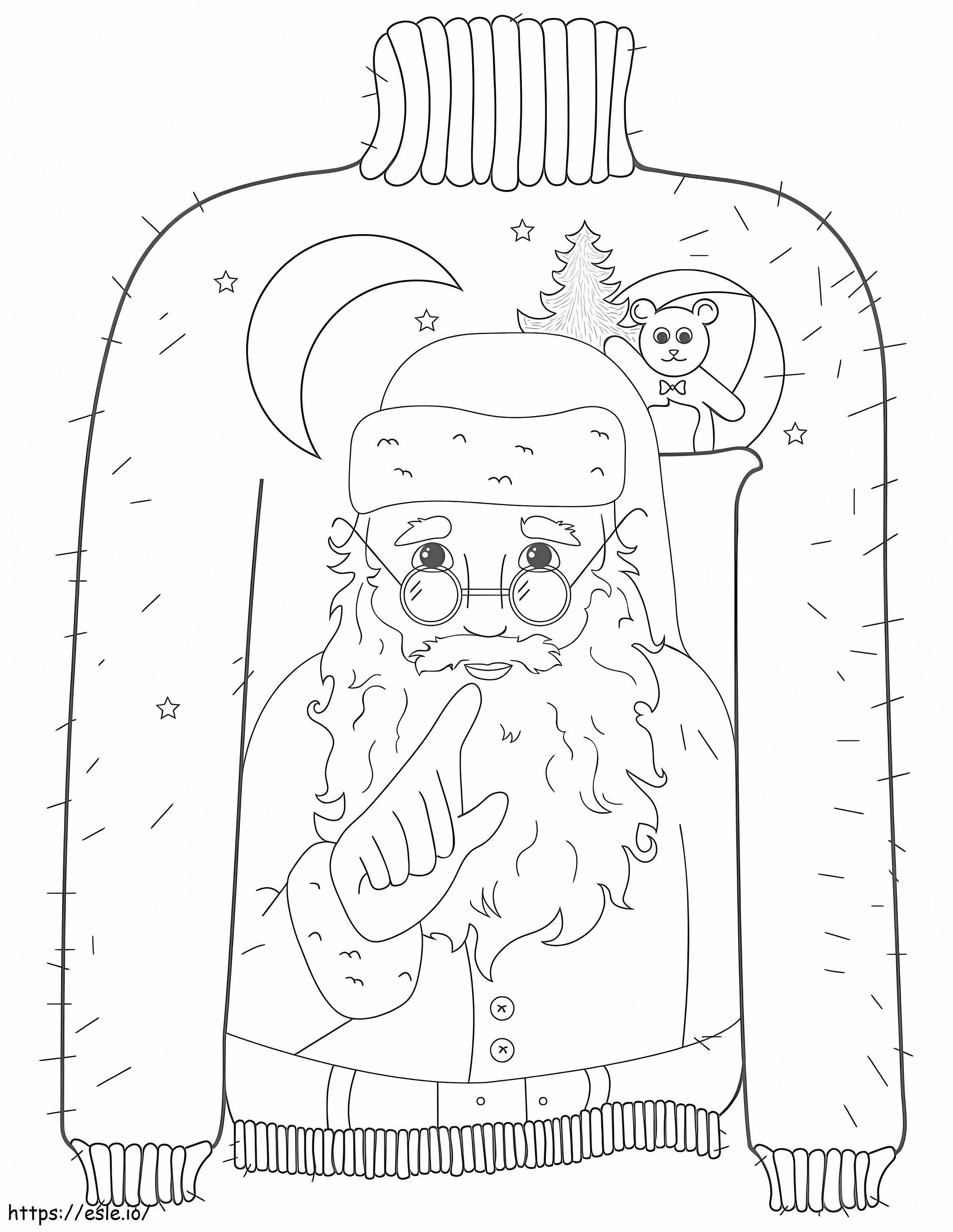 Free Christmas Sweater coloring page