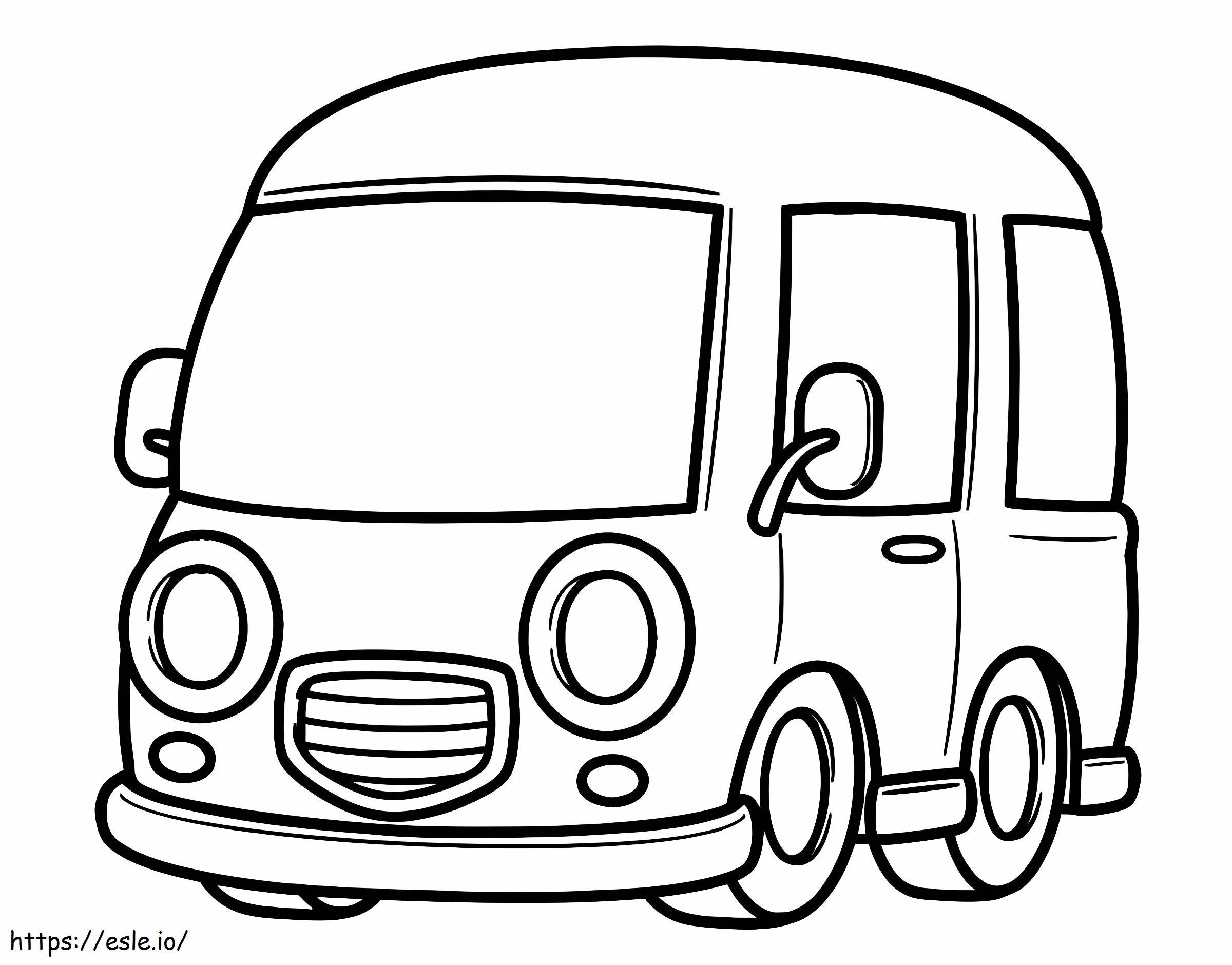 Classic Van coloring page