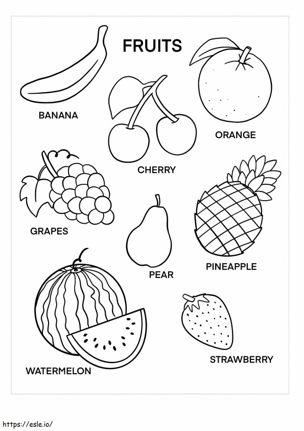 Fructe de bază de colorat