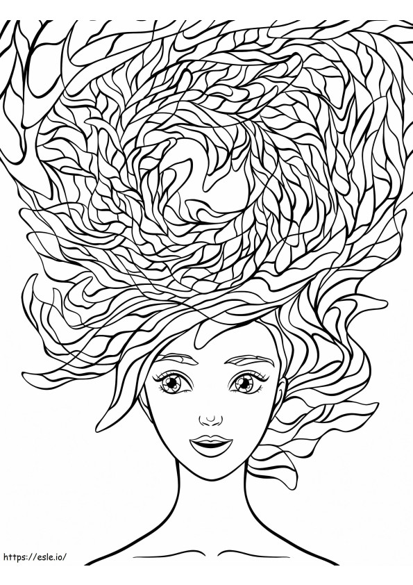 Amazing Hair coloring page