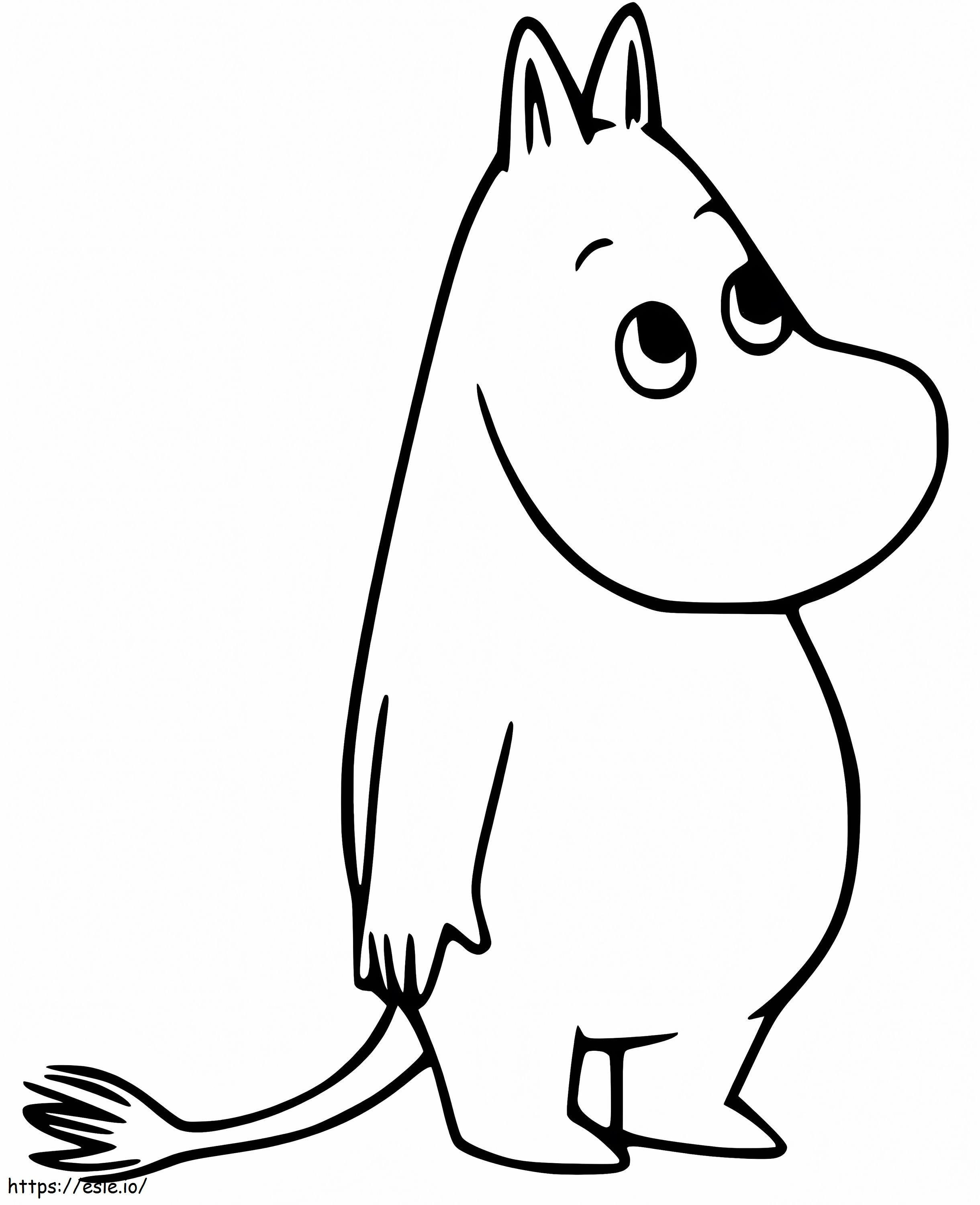 Coloriage Moominroll gratuit à imprimer dessin