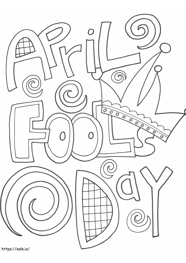 April Fools Day 6 coloring page
