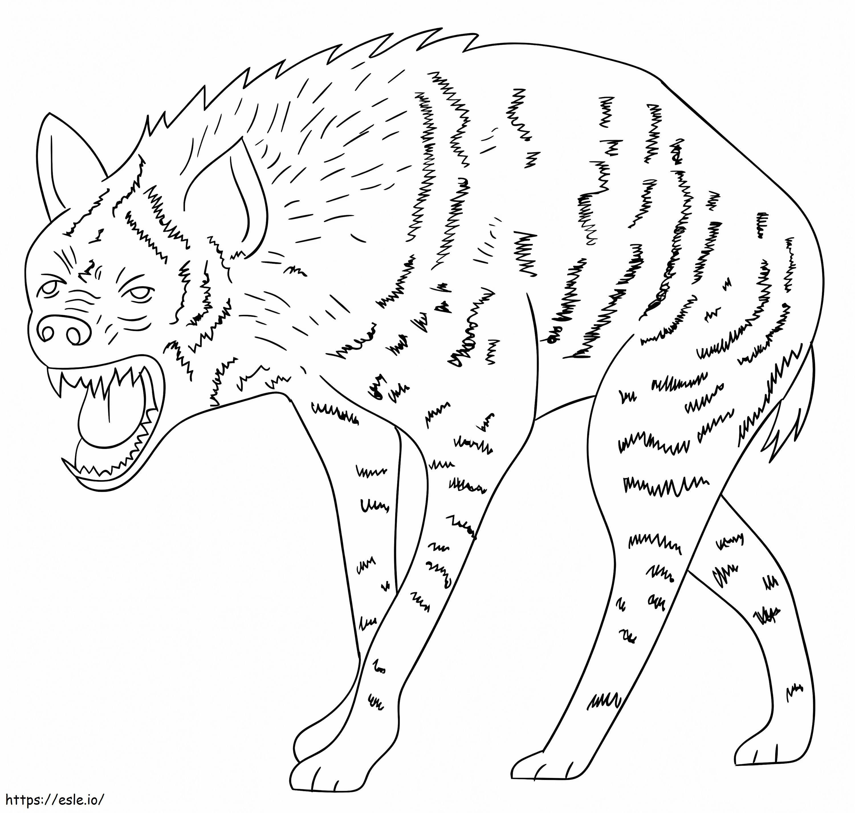 Hyena Met Scherpe Tanden kleurplaat kleurplaat