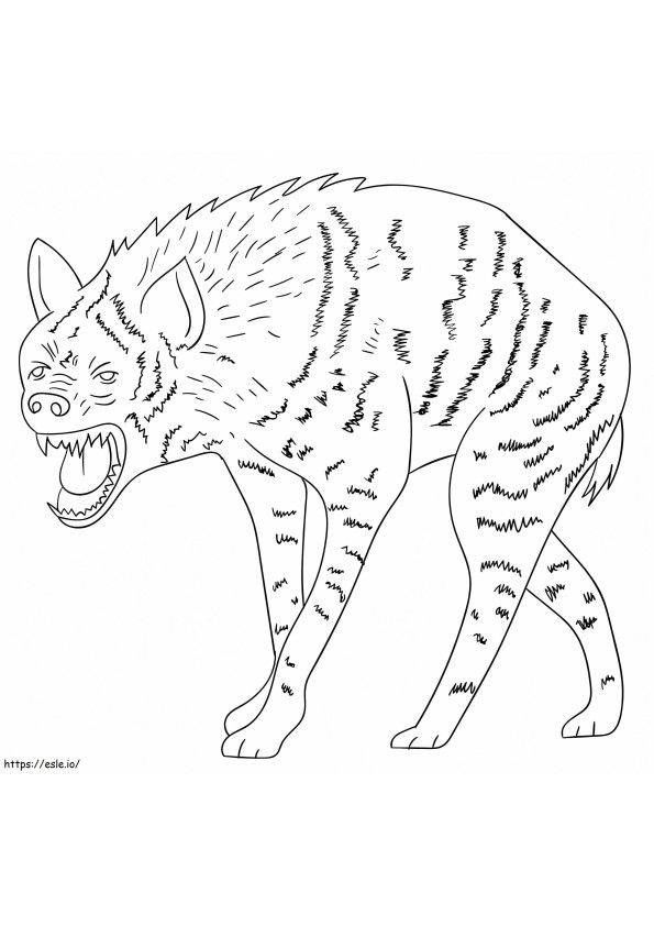 Hiena con dientes afilados para colorear