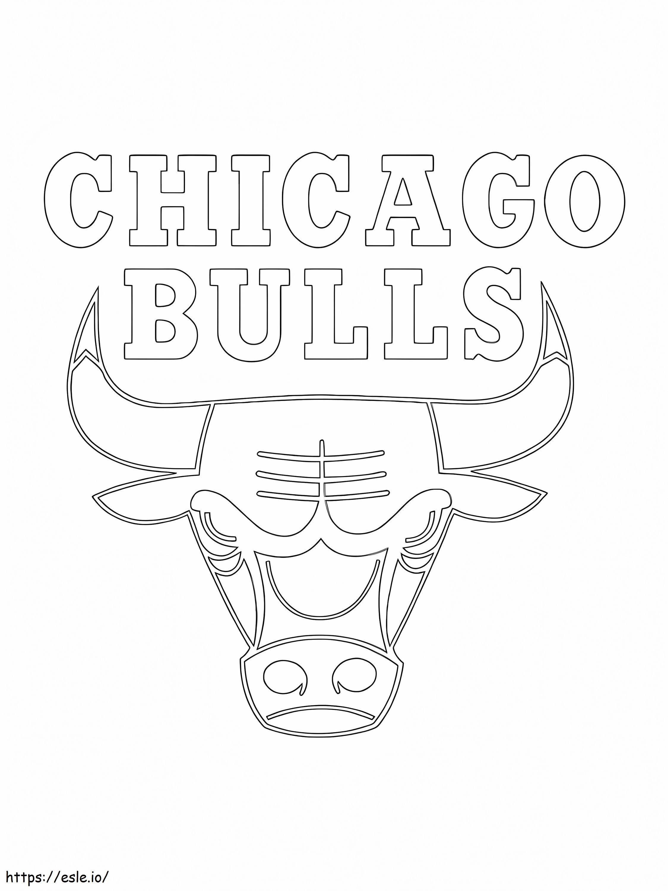 Logotipo de los toros de Chicago para colorear