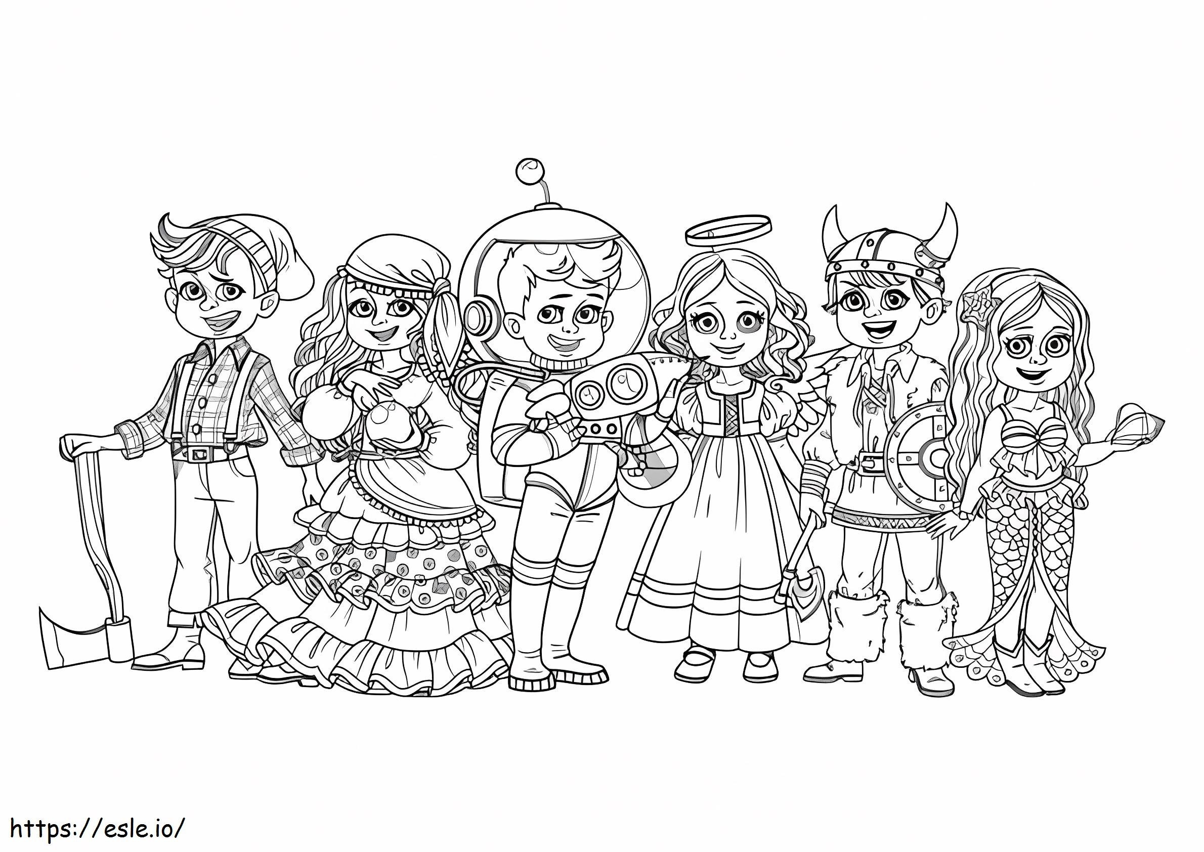 Carnival Costume Ideas coloring page