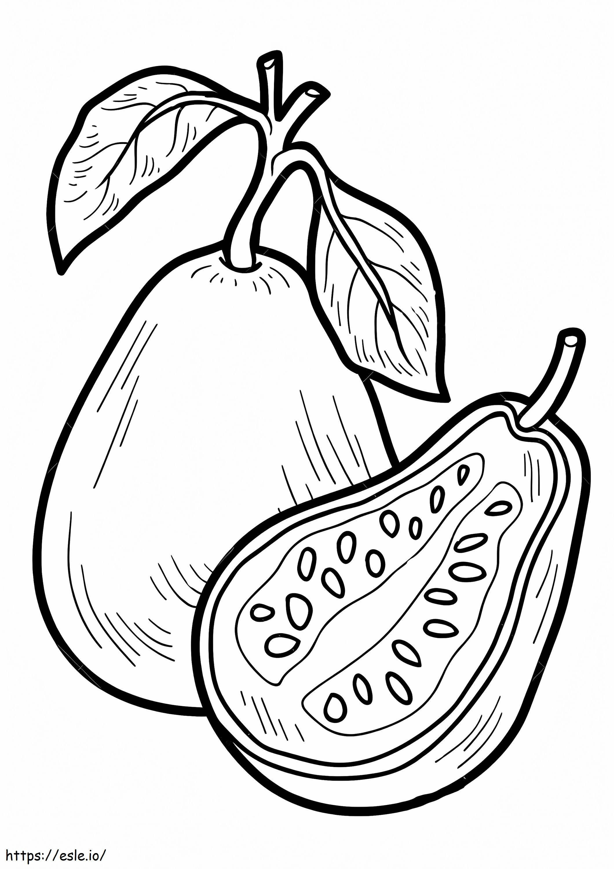 Guava Drawing coloring page