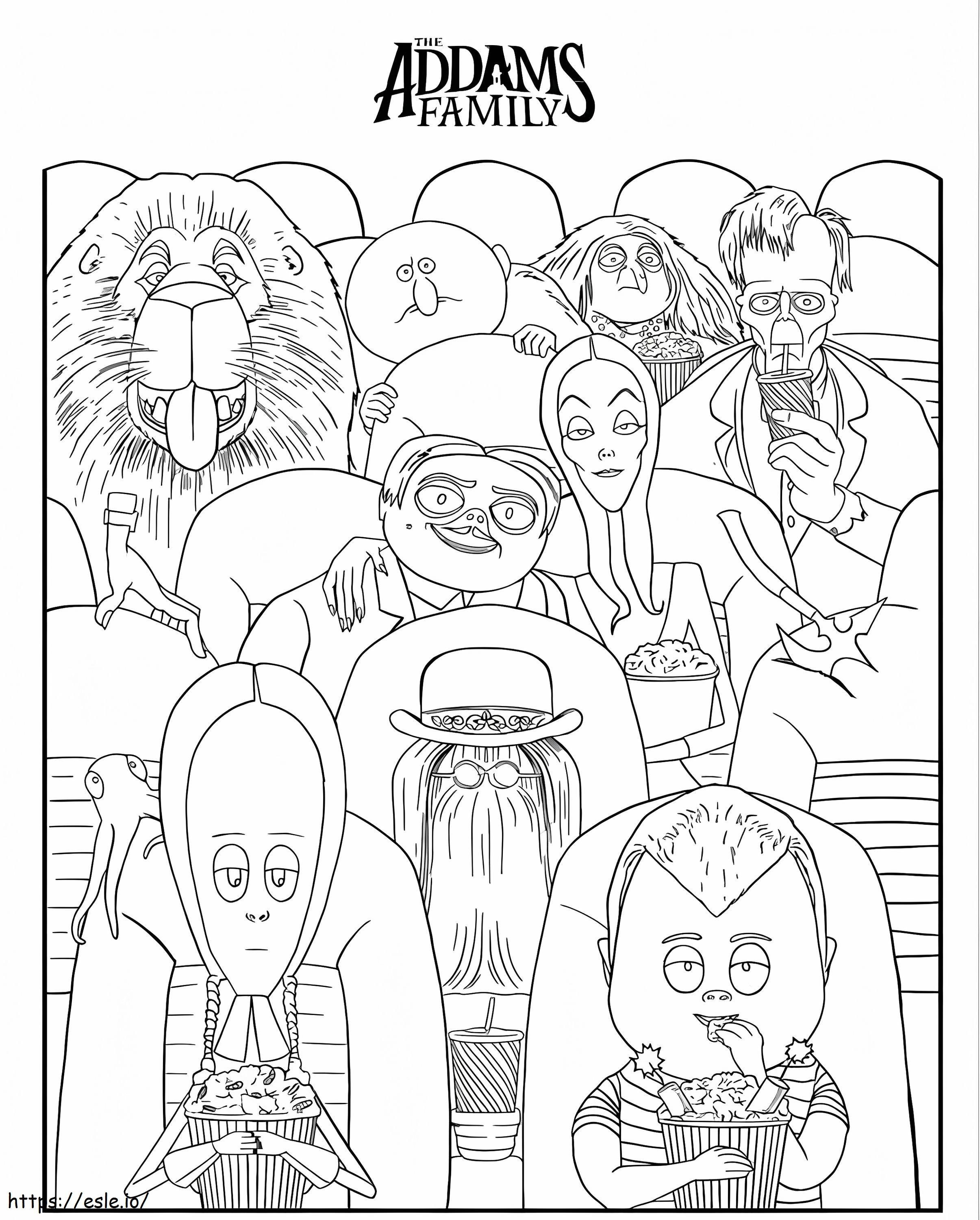 Free The Addams Family coloring page