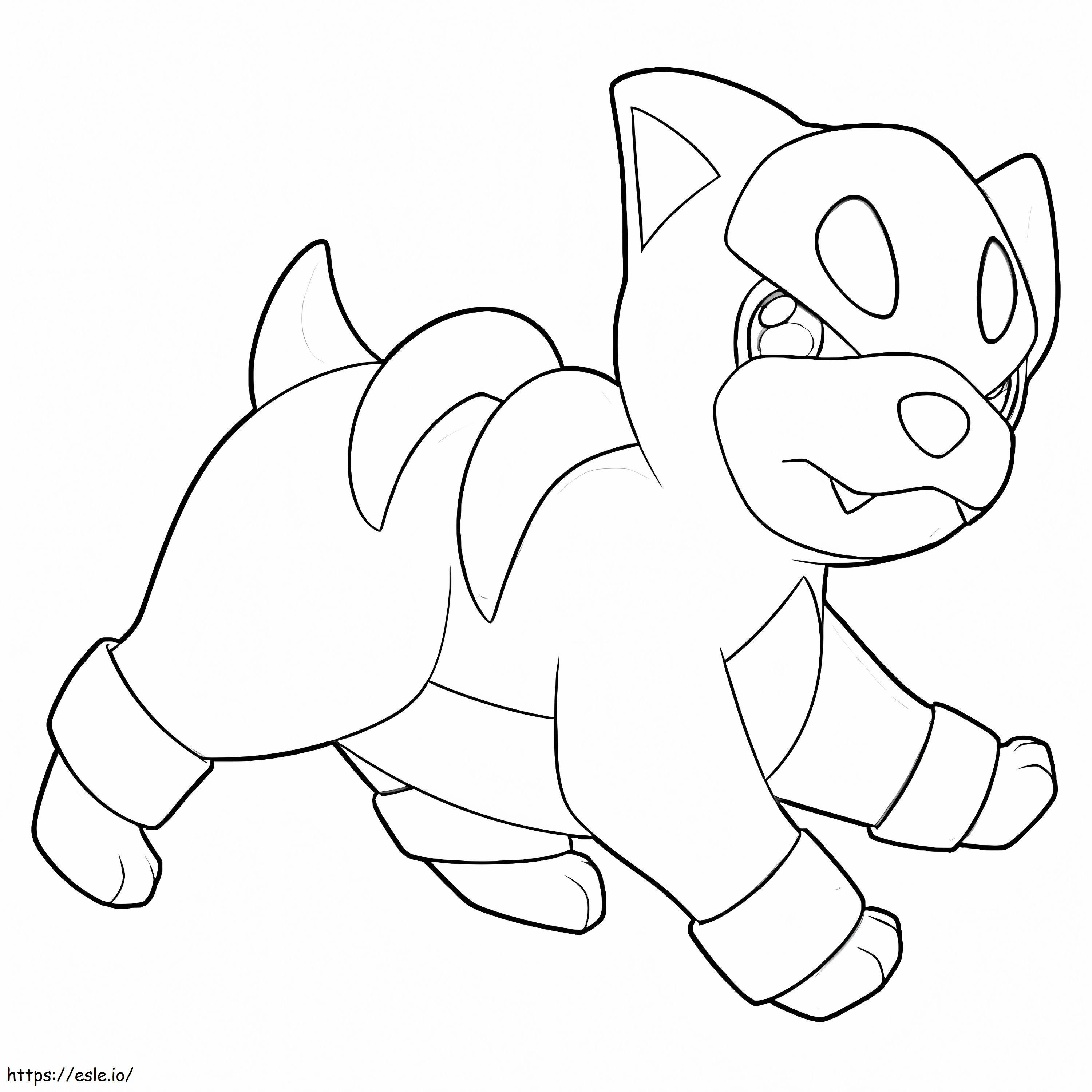Coloriage Pokémon Houndour mignon à imprimer dessin
