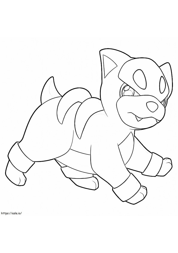 Coloriage Pokémon Houndour mignon à imprimer dessin