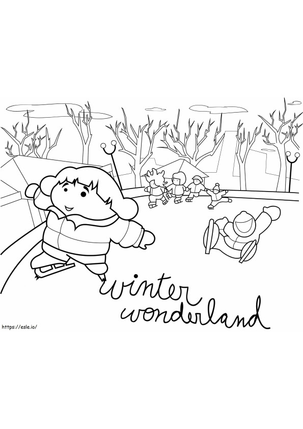 Winter Scene 4 coloring page