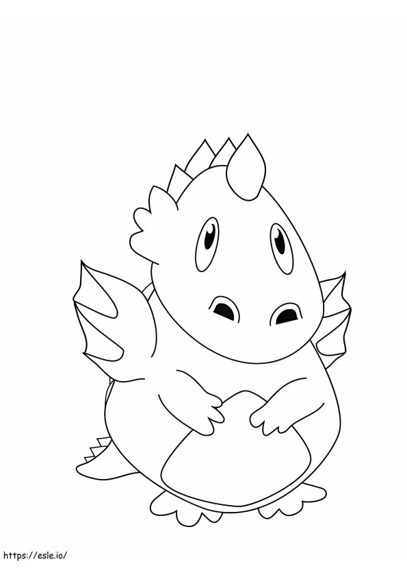 Baby Fat Dragon coloring page