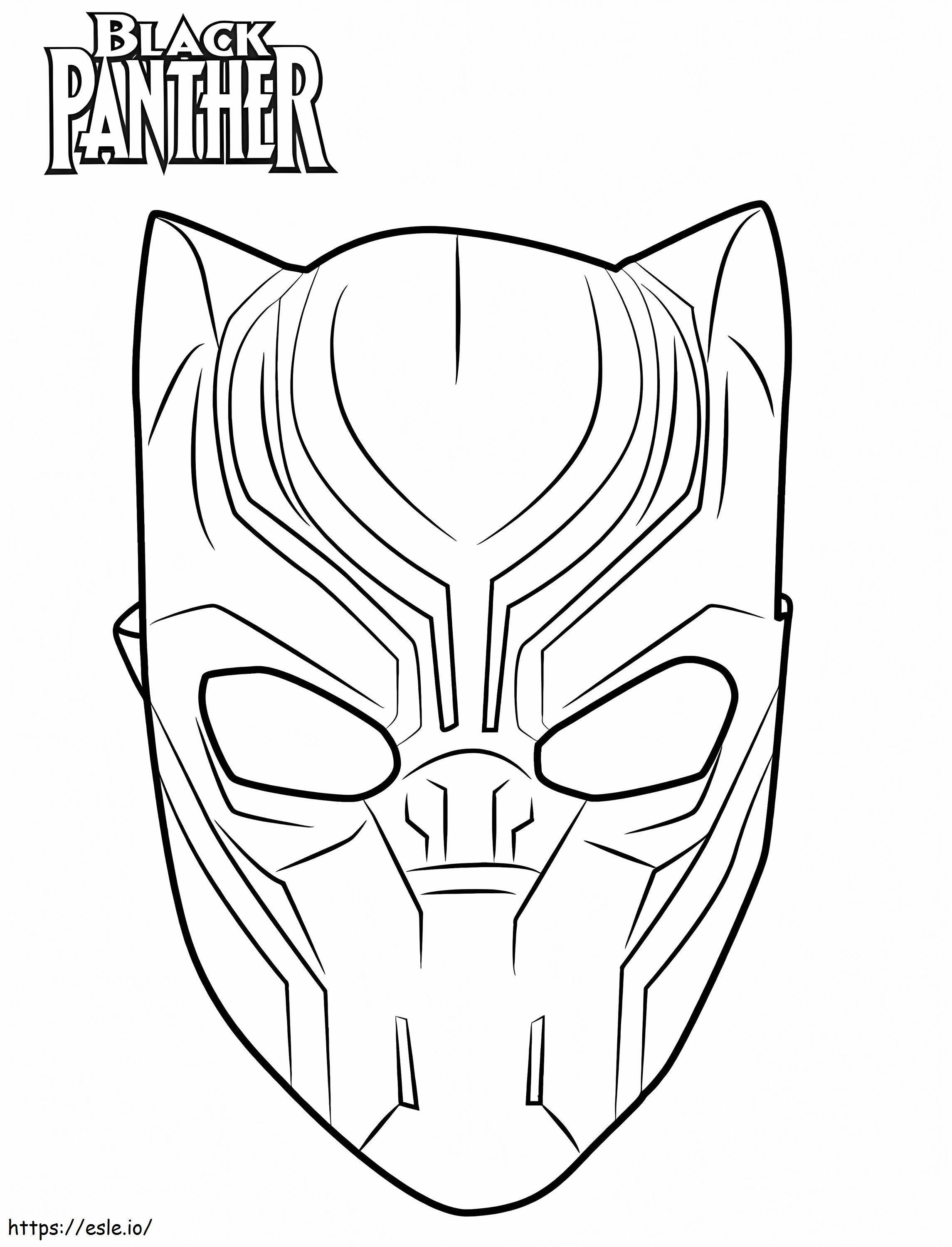 máscara de pantera negra para colorir